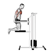 propadanja za prsa s pomoći (klečeći) — fitness vježba