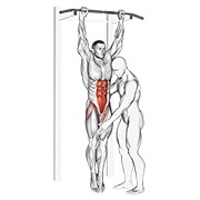 viseće podizanje koljena s pomoći — fitness vježba