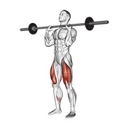 prednji čučanj sa šipkom na prsima — fitness vježba