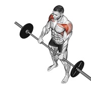 prednje podizanje sa šipkom — fitness vježba