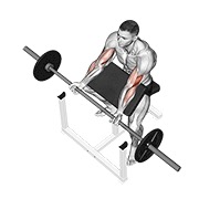 preacher pregibi sa šipkom — fitness vježba