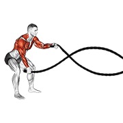 battle rope užad — fitness vježba