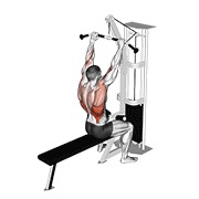 lat pulldown šipkom na sajli — fitness vježba