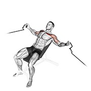 fly na pozitivnoj klupi na sajli — fitness vježba