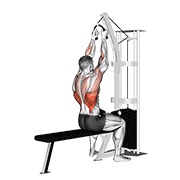 bočni pulldown na sajli (s užetom) — fitness vježba