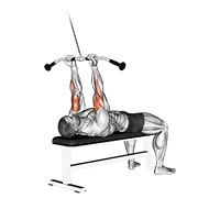 ležeći pregibi uskim hvatom na sajli — fitness vježba