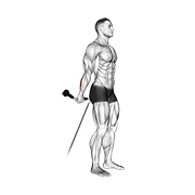 stojeći stražnji pregibi zapešća na sajli — fitness vježba