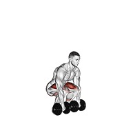 mrtvo dizanje s bučicama — fitness vježba