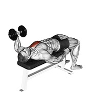bučice ležeći jednoručni potisak v. 2 — fitness vježba