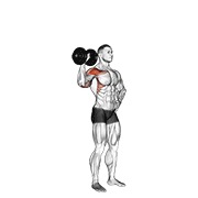 jednoručni potisak za ramena s bučicom v. 2 — fitness vježba