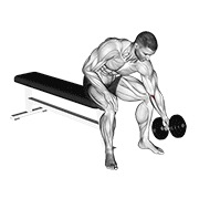 jednoručna sjedeća rotacija s bučicom — fitness vježba