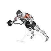 anti-gravity potisak s EZ šipkom — fitness vježba