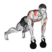girja naizmjenično renegade veslanje — fitness vježba