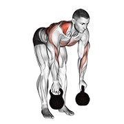 girja naizmjenično veslanje — fitness vježba