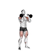 girja dvostruki push press — fitness vježba