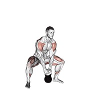 kettlebell sumo visoko povlačenje — fitness vježba