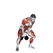kettlebell dvoručni nabačaj — fitness vježba
