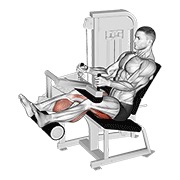 sjedeći pregibi nogu na spravi — fitness vježba