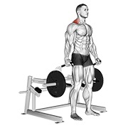 slijeganje ramenima na spravi — fitness vježba