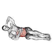 kosi crunch na podu — fitness vježba