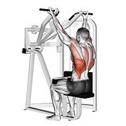 povlačenje za latove obrnutim hvatom na spravi — fitness vježba