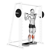obrnuto podizanje listova na Smith spravi — fitness vježba