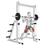 sprint iskorak na Smith spravi — fitness vježba