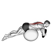 hiperekstenzija s opterećenjem (na lopti za stabilnost) — fitness vježba