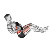 ruski obrt s opterećenjem (noge gore) — fitness vježba