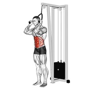 stojeći crunch na sajli (s užetom) — fitness vježba