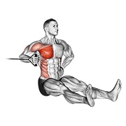 jednoručni potisak za prsa s rotacijom s trakom — fitness vježba