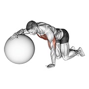 istezanje prsa s loptom za vježbanje — fitness vježba