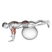 ležeće podizanje noge na lopti za vježbanje — fitness vježba