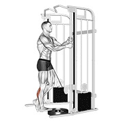 stojeće podizanje listova na jednoj nozi na sajli — fitness vježba