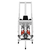 potisak nogu na saonicama pod 45° (stražnji pogled) — fitness vježba