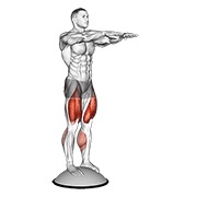 čučanj na bosu lopti — fitness vježba