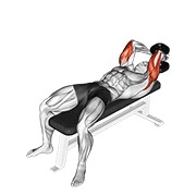 bučice ležeća jednostrana ekstenzija — fitness vježba