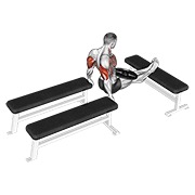 dipovi na tri klupe s utegom — fitness vježba