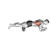 pila tijelom na valjku — fitness vježba