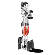 podržani čučanj s bučicama — fitness vježba