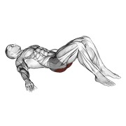 niski glute bridge na podu — fitness vježba
