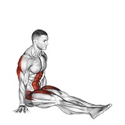 V-sjed na podu — fitness vježba