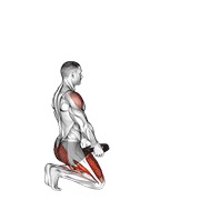 klečeći korak sa zamahom s opterećenjem — fitness vježba
