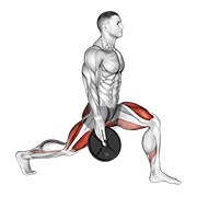 istežući iskorak s utegom — fitness vježba