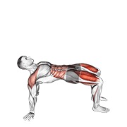 obrnuti plank s podizanjem noge — fitness vježba