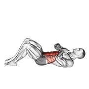 trbušnjak s rukama na prsima — fitness vježba